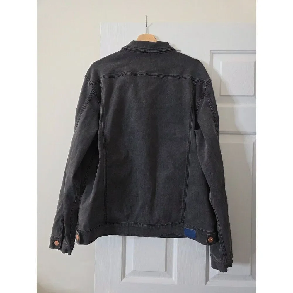 Mugsy Jeans Denim Jacket ACES Dark Grey XXL NWOT